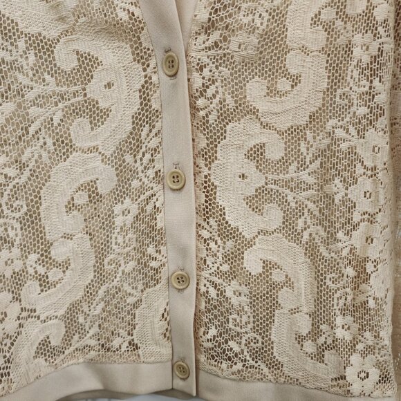 Vintage New Country Set Lace Cardigan - Size Medium - Picture 3 of 11